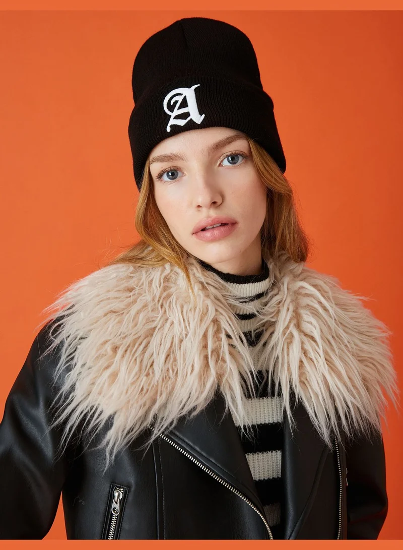KOTON Embroidered Detail Beanie