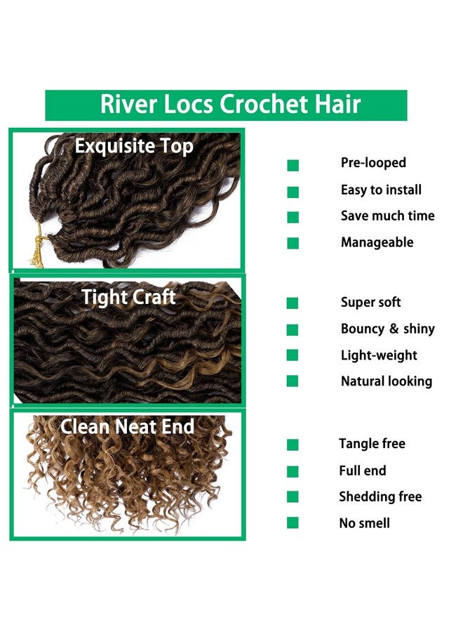 ضفائر كروشيه ناعمة من Faux Locs بطول 10 بوصات، ضفائر كروشيه ناعمة من River Locs، ضفائر كروشيه ملفوفة مسبقًا بأطراف مجعدة، وصلات شعر صناعية من Boho Hippie Locs (عبوة من 6 قطع، رقم 1b/27) - Image 4
