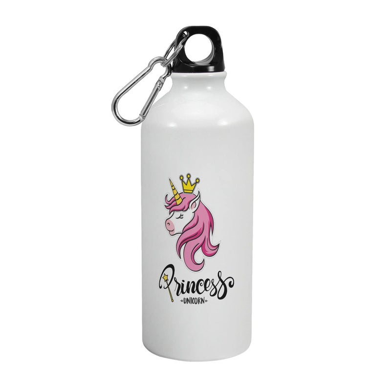 Happu Happu Printed Aluminium Sipper Unicorn Water Bottle with Design Princess Unicorn Gift for Girls Boys Friends Collegues Relatives Cute Stylish Sports Bottle 600 ML 20 Oz HP0978  - Image 1