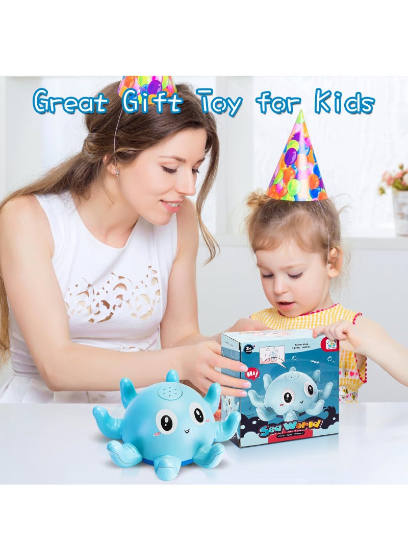 Generic - Baby Bath Toys for 3 Year Olds for 1 2 3 4 5 6 Boys Girls Light Up Toys Automatic Induction Octopus Water Fountain Toy Spray Swimming Pool Bath Time Fun for Kids Toddler Infant - Image 1