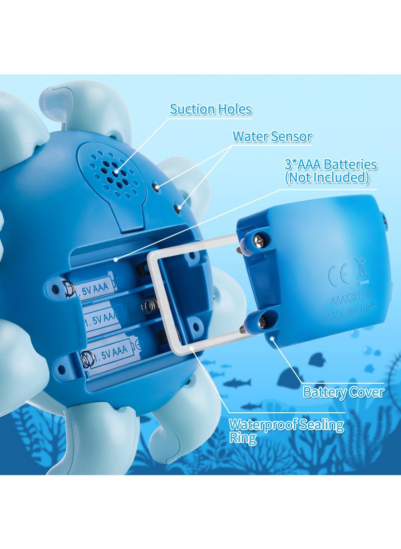 Generic - Baby Bath Toys for 3 Year Olds for 1 2 3 4 5 6 Boys Girls Light Up Toys Automatic Induction Octopus Water Fountain Toy Spray Swimming Pool Bath Time Fun for Kids Toddler Infant - Image 1