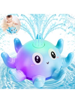 Baby Bath Toys for 3 Year Olds for 1 2 3 4 5 6 Boys Girls Light Up Toys Automatic Induction Octopus Water Fountain Toy Spray Swimming Pool Bath Time Fun for Kids Toddler Infant