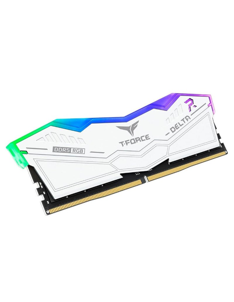 TeamGroup T-Force Delta RGB 32GB 5600MHz (5600MT/s) CL36 White DDR5 Desktop Gaming Memory, Metal Heatsink, ARGB Sync, ECC, XMP 3.0/EXPO, Compatible With Intel/AMD CPU, High Performance Low Latency RAM - Image 3