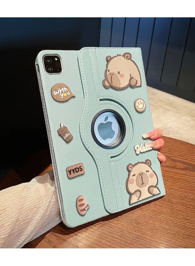 غطاء آيباد ميني 7 (8.3 بوصة) مع دوران 360 درجة - تصميم دمية دب بالاكابي الجديد الواقي.