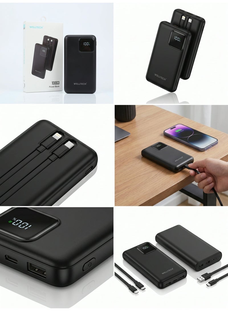 WELLTECH 10000mAh Power Bank Fast Charging Portable Charger USB-C Slim Battery Pack for iPhone Samsung Android Travel – Welltech JAZ30 - Image 5