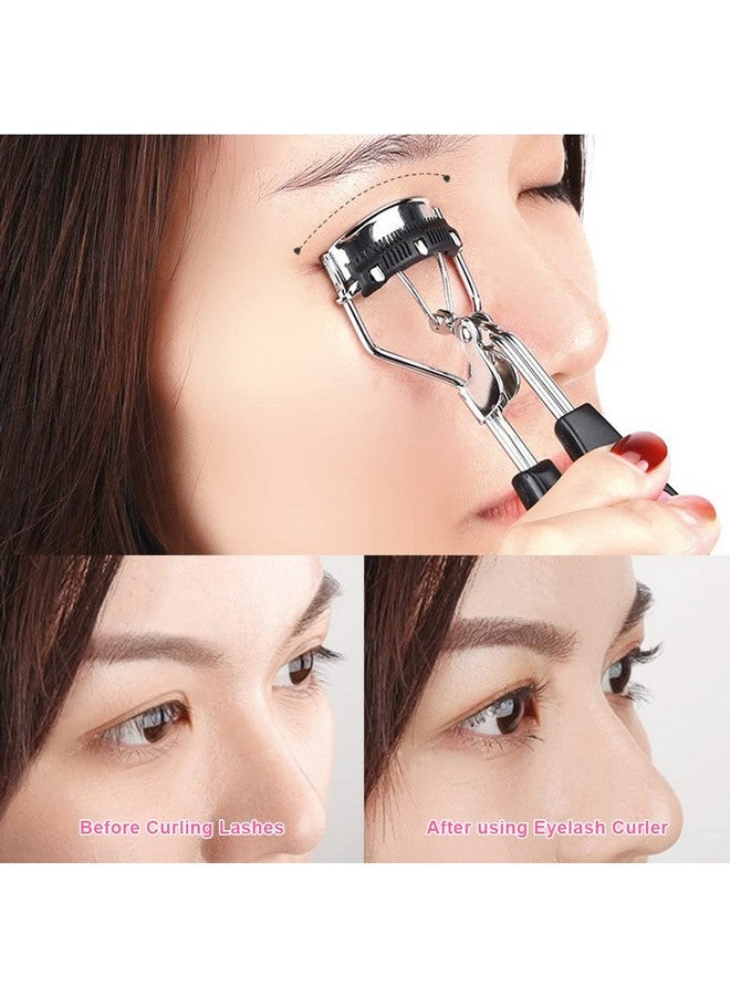 CfoPiryx 14 Pcs Eyelash Curler Set 3 In 1 Eyelash Curler With Built In Comb Include Eyelash Curler Eyelash Comb Eyebrow Brush And Refill Pads Eyelash Applicator Tool For Women (Size:14 Pcsset) - Image 5