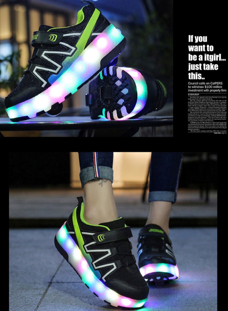 Kids Roller Shoes Boy Girl Sneakers with Wheels Become Sport Sneaker with Led for Birthday Children Show Gift - Image 5