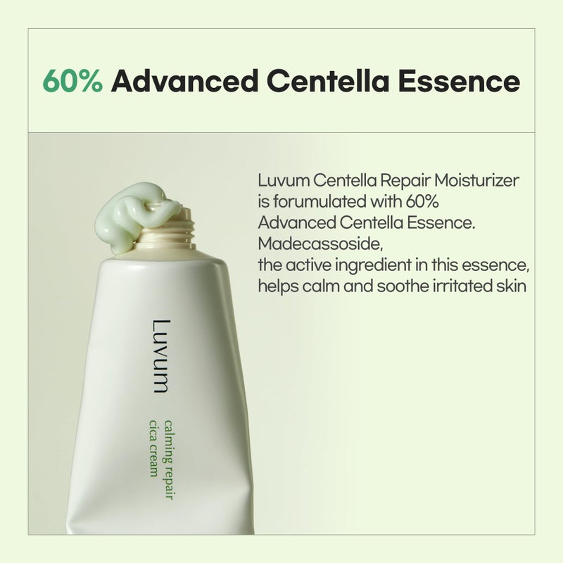 LUVUM Calming Repair Cica Cream, Centella, Recovery Night Cream, 1.7 fl. oz - Image 4