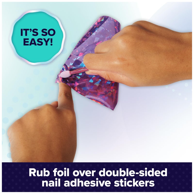 Cool Maker, Mix & Mani Foil Nail Kit with 6 Sheets & Stickers for 5 DIY Manicures (Packaging May Vary), Arts and Crafts Kids Toys for Ages 7 and up - Image 4