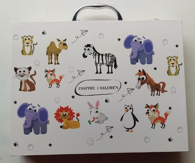 Peeplvalue 64 Pcs Kids Art Drawing Set Art and Craftmini Suitcase l Drawing and Painting Set Best for Birthday Gift for Boys Girls Children-Pack of 1 - Image 2