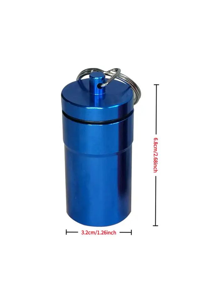 Red Portable Ashtray with Keychain Waterproof Leak Proof Cigarette Holder Storage Box Multifunctional Creative Mini Organizer Tube for Outdoor Camping Travel Metal Car - Image 4