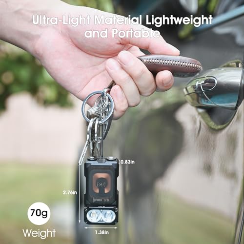 WUBEN X3 Mini Rechargeable Flashlight with Charging Base 180 Degree EDC Keychain Flashlight Twist Ip65 Waterproof Magnet Pocket Flashlight 10 Mode Type-C Lanyard for Camping, Outdoor,Inspection, Gift - Image 5