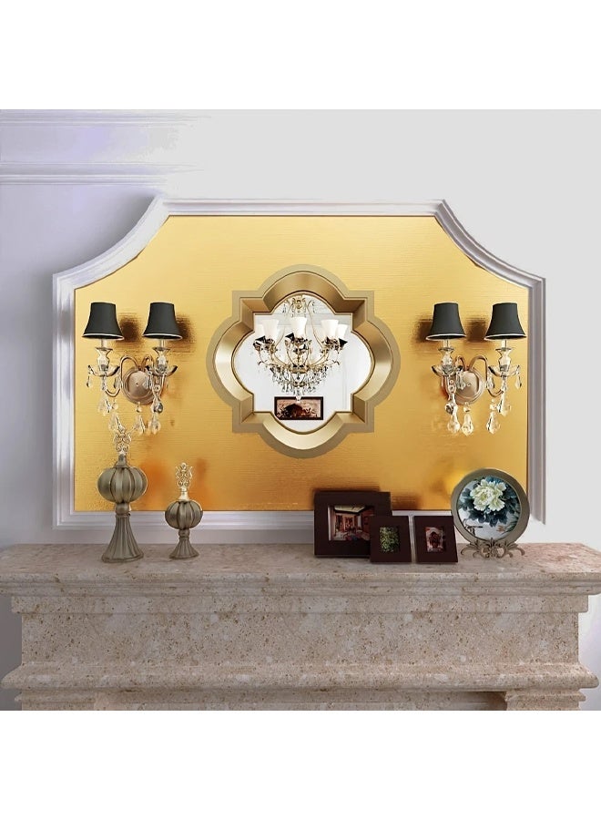 Zeemey 1 Roll Of Thick Golden Brushed Contact Paper, Peeling And Sticking Wallpaper, Self-adhesive Movable Wall Decals Refrigerator, Furniture, Kitchen And Room Background(40*500CM) - Image 5