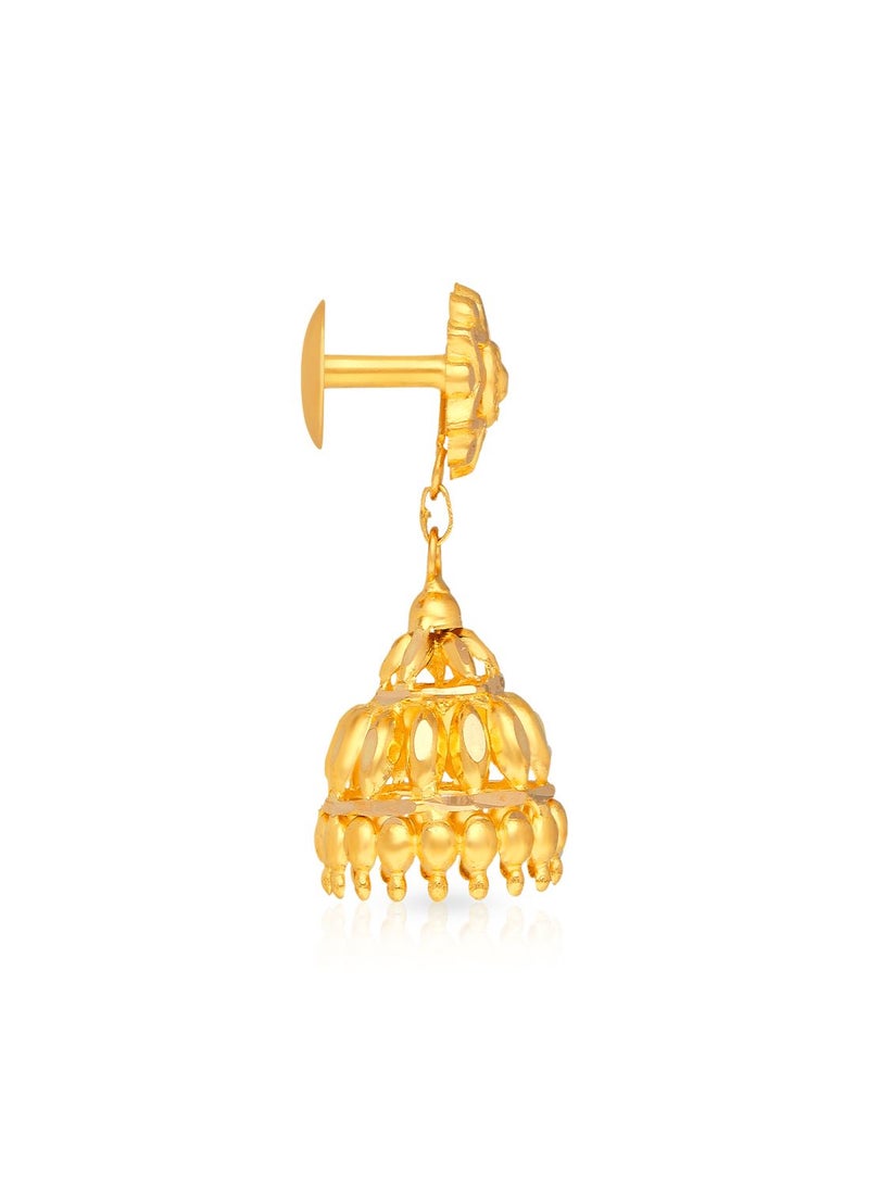 Malabar Gold and Diamonds 22KT 916 Gold Earrings for Girls ERKER10937 - Image 2