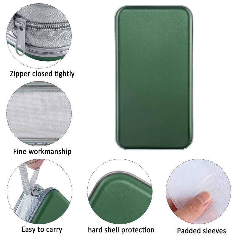 Siveit CD Case, Siveit DVD Case Holder 96 Capacity Hard Plastic CD DVD Disc Cases Storage Binder Wallet for Car Home Office Travel (Dark Green) - Image 2