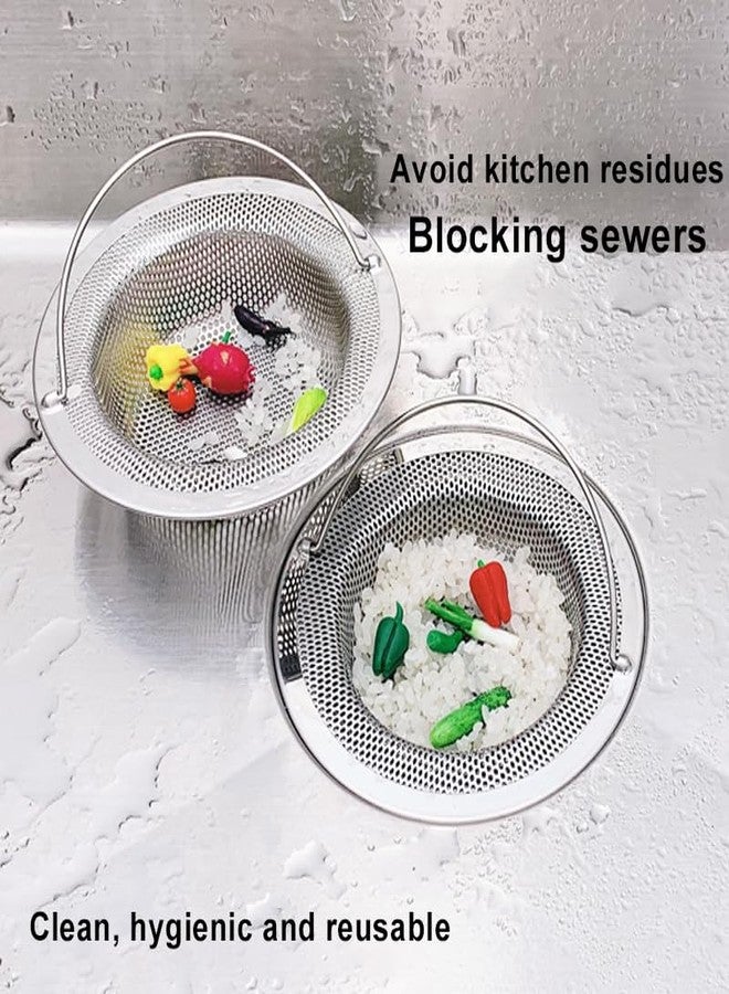 MobFest® High Durability Stainless Steel Sink Strainer with Handle, Kitchen Drain Basin Basket Filter Stopper Food Blockage Drainer Jali, 2mm Perforated Holes, Double Edging Corners, 11 cm, 1 Pcs - Image 5