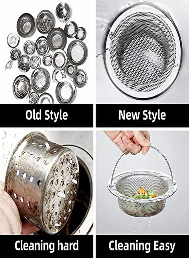 MobFest® High Durability Stainless Steel Sink Strainer with Handle, Kitchen Drain Basin Basket Filter Stopper Food Blockage Drainer Jali, 2mm Perforated Holes, Double Edging Corners, 11 cm, 1 Pcs - Image 4