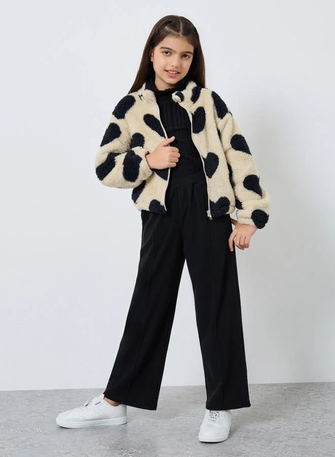 ستايلي جاكيت فليس بطبعة فلوب