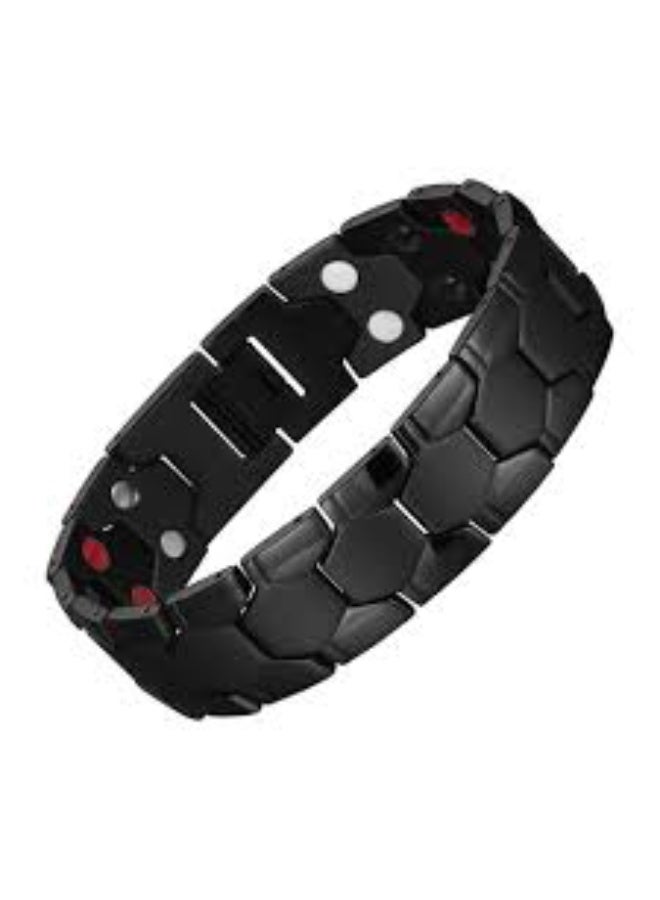 Men’s Magnetic Therapy Bracelet, Twisted Stainless Steel Energy Bangle for Pain Relief, Arthritis Support & Health Balance