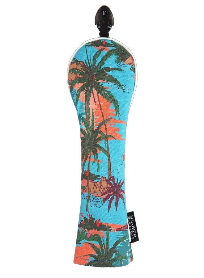 SHABIER Hawaii Island Flowers, Palm Trees, Beach, Ocean Golf Head Cover for Hybird Club - Image 1
