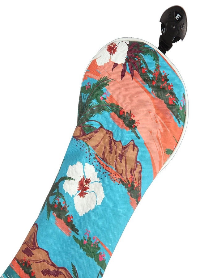 SHABIER Hawaii Island Flowers, Palm Trees, Beach, Ocean Golf Head Cover for Hybird Club - Image 2