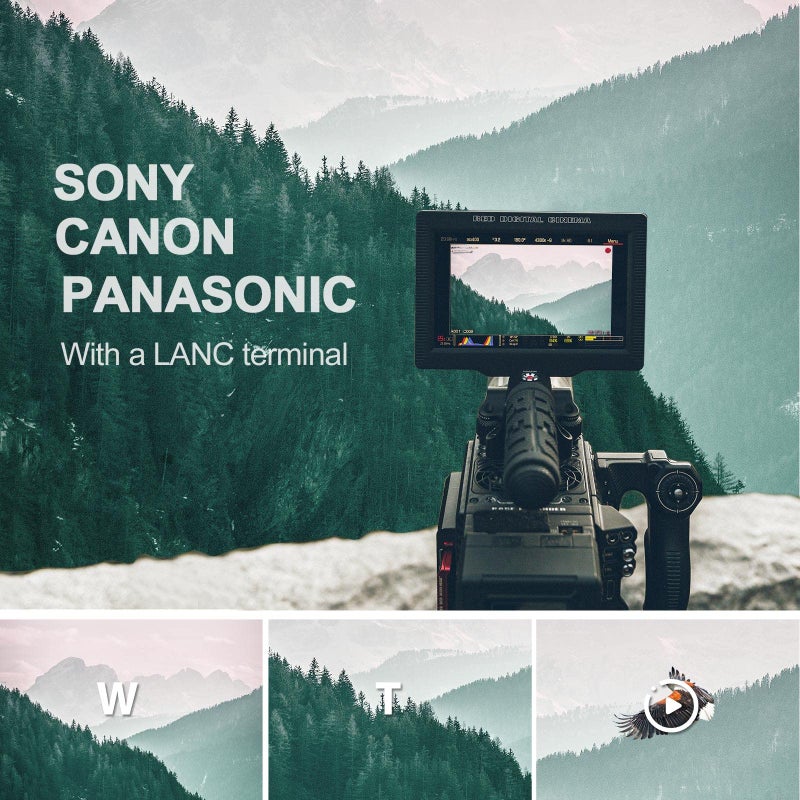 AODELAN Lanc Camcorder Zoom Controller - Video Camera Zoom and Video Recording Remote Control with 2.5mm Jack Cable for Sony 190P 150P 198P VX2000E Canon Panasonic Camera - Image 5