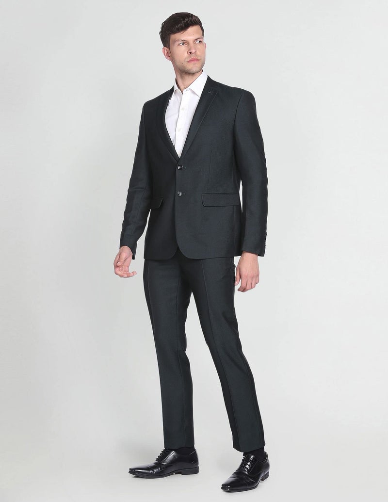 Arrow Men Cotton Regular Fit Single Breasted Suits (ARAFSU5570_Green - Image 5