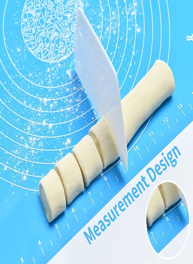 Roktry Silicon Stretchable Roti Mat Chapati Atta Kneading Mat Non - Stick Fondant Rolling Mat Non Slip Blue Table Sheet Baking Supplies for Bake Pizza Cake (Pack of 1) - Image 2