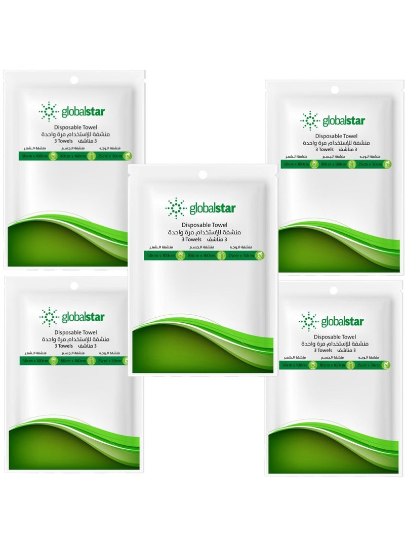 Global Star Disposable Pads Five packs in Three Sizes
