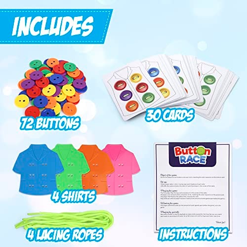Point Games Lacing Cards Sequence Game Threading Sewing Button Lace Occupational Therapy Toy Boys Girls Fine Motor Toys Educational Preschool Games for Kids Ages 4 - Image 5