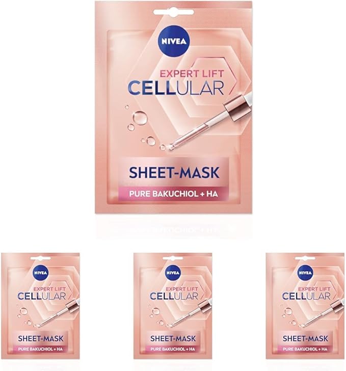 NIVEA Cellular Expert Lift Pure Bakuchiol Sculpting Face Sheet Mask 1pc WrinkleReducing Face Mask Firms and Improves Texture Cleansing Face Mask with Hyaluronic Acid - Image 1