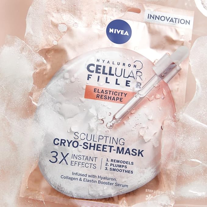 NIVEA Cellular Expert Lift Pure Bakuchiol Sculpting Face Sheet Mask 1pc WrinkleReducing Face Mask Firms and Improves Texture Cleansing Face Mask with Hyaluronic Acid - Image 3