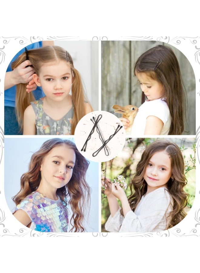 Sky Shine 100 Pcs Black Bobby Pins – Extra Strong High-Quality Small Curved Hair Pins for Women & Kids | Secure Metal Wavy Hairpins for Buns, Updos, Wedding Hairstyles, Long/Short/Curly Hair - Image 3