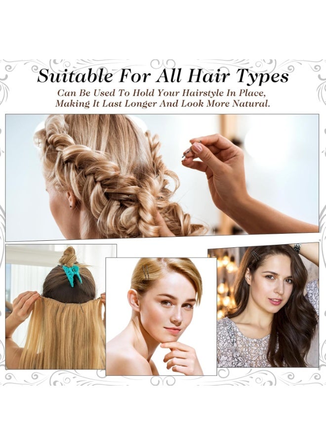 Sky Shine 100 Pcs Black Bobby Pins – Extra Strong High-Quality Small Curved Hair Pins for Women & Kids | Secure Metal Wavy Hairpins for Buns, Updos, Wedding Hairstyles, Long/Short/Curly Hair - Image 4