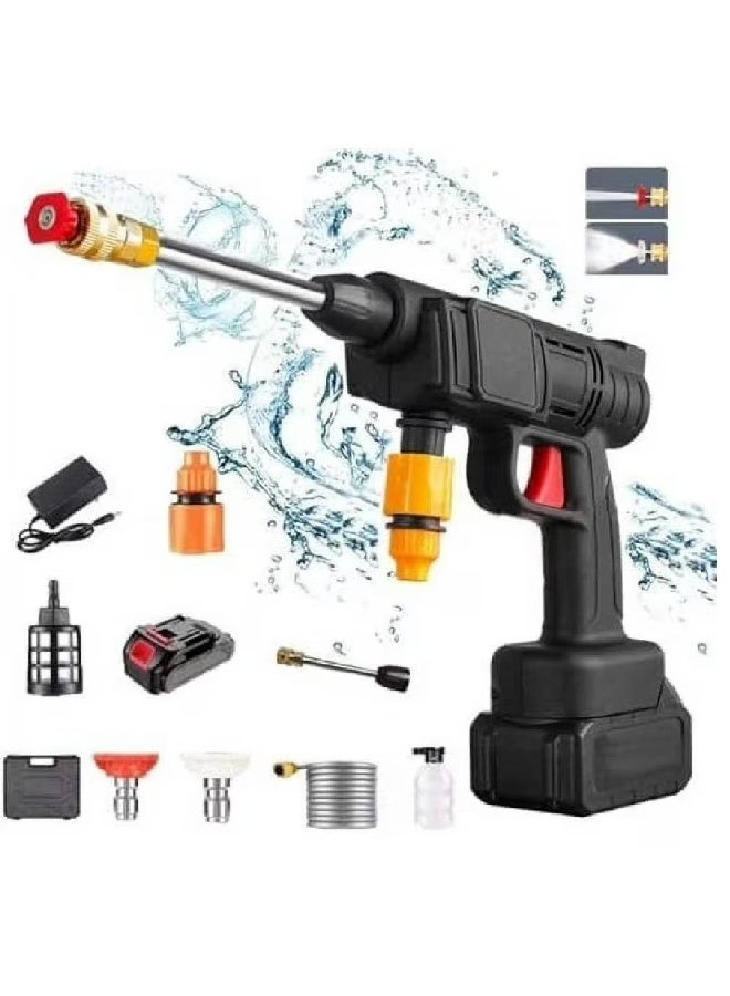 HYX Cordless Pressure Washer 48V 30Bar Pressure, Three Water Spraying Modes Lithium-ion Battery Powered Pressure Washer for Home Use with Hose and Spray Nozzles(Charger Include)$$Garden & - Image 1