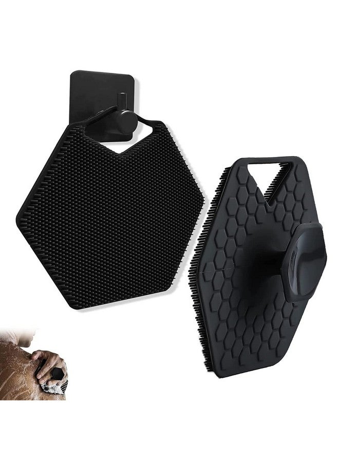 MAYCREATE Silicone Body Scrubber with Suction Handle, Shower Body Brush Handheld Cleansing Skin Brush for Nourishing, Gentle Exfoliating Massage for all Kinds of Skin - Image 1