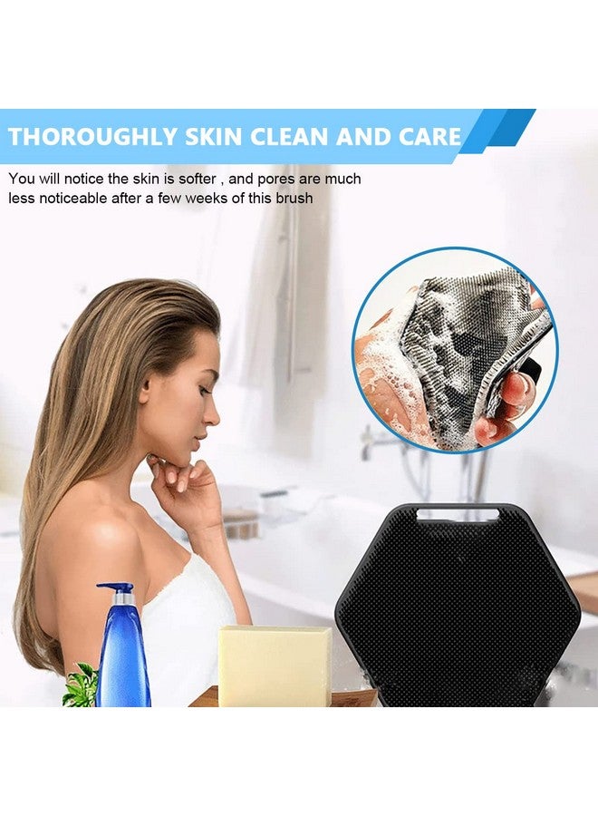 MAYCREATE Silicone Body Scrubber with Suction Handle, Shower Body Brush Handheld Cleansing Skin Brush for Nourishing, Gentle Exfoliating Massage for all Kinds of Skin - Image 4