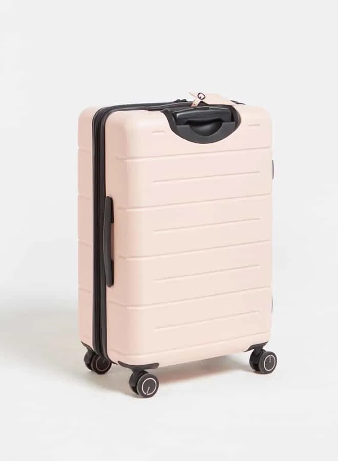 وايف Women Textured Hardcase Luggage Trolley Bag with Retractable Handle