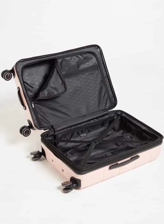 وايف Women Textured Hardcase Luggage Trolley Bag with Retractable Handle