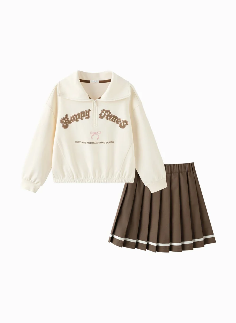 Balabala Girl Kids Knit long sleeve suit