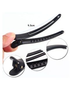 KHAJUL 12PCS Hair Sectioning Clips with 1PCS Professional Anti-Static Metal Tail Hair Comb, Makeup Hairdresser Clipsfor Styling of Women Girls, Hairdressing Salon Tool Set (Black)  - Image 3