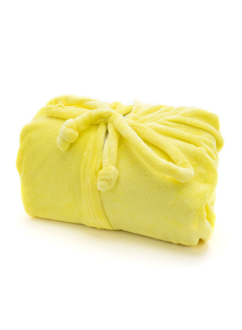 منترا بطانية عباءة/غطاء رأس (صوف) أصفر 160x180 سم - Image 4