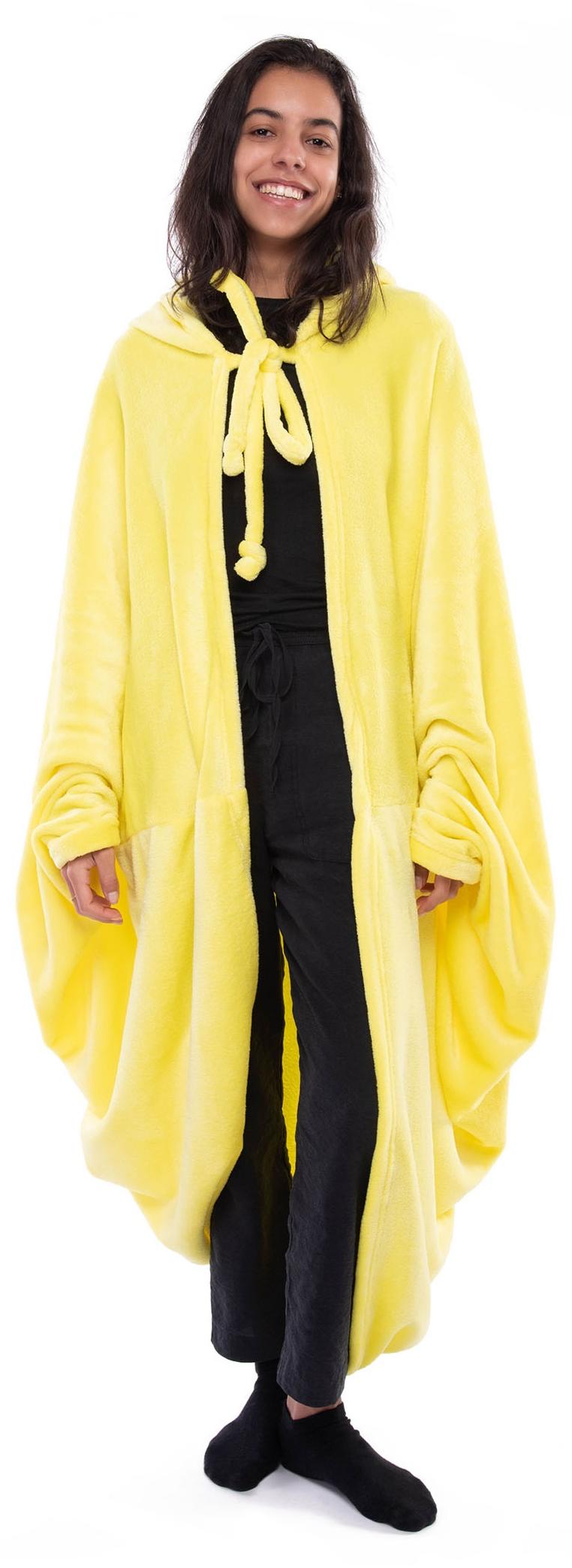 منترا بطانية عباءة/غطاء رأس (صوف) أصفر 160x180 سم - Image 1