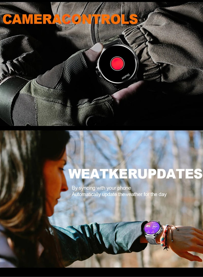 AROAQ V69 Smartwatch, 1.85 Inch Ultra HD Display Men Smartwatch, IP68 Waterproof Fitness Tracker Watch, Comfortable And Lightweight Smart Wristwatch With 100 Plus Exercise Modes, (1pc, Black) - Image 3