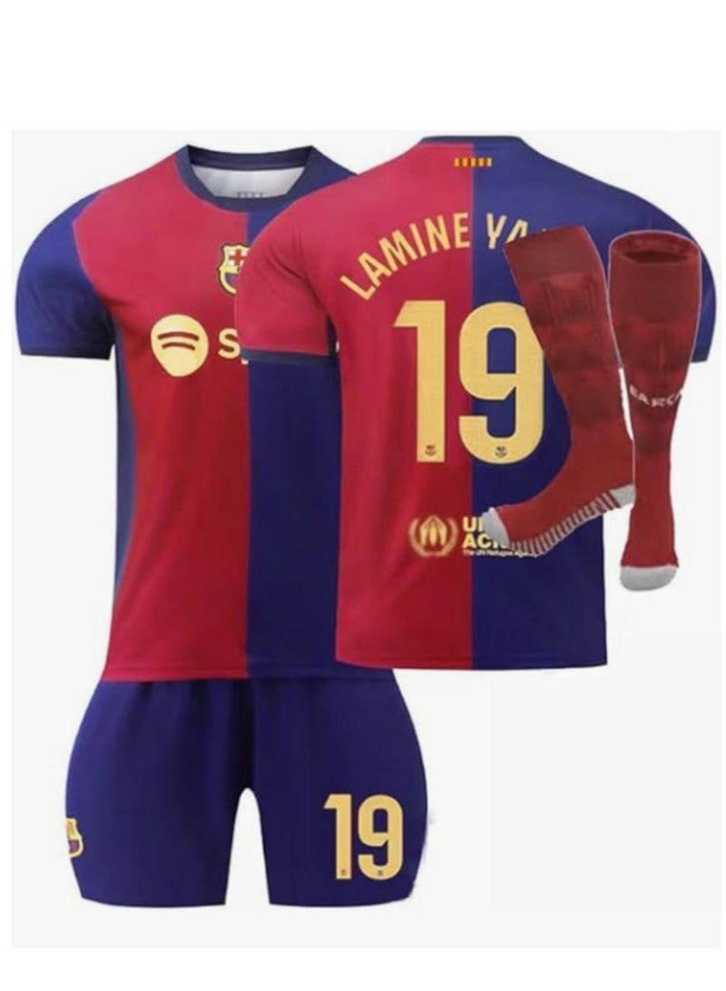 Adjustable Youth Soccer Jersey set-No.19 Training for Kids Fan Costume Cosplay& Sports Gift 22 Yard  - Image 1