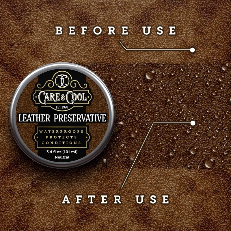 Care & Cool Ultimate Leather Conditioner and Protector (3.4 oz). Waterproofs, Restores, and Heals Your Shoes, Boots, Purses, Jackets, Couch, and Furniture. Setting The Standards Since 1976. - Image 3