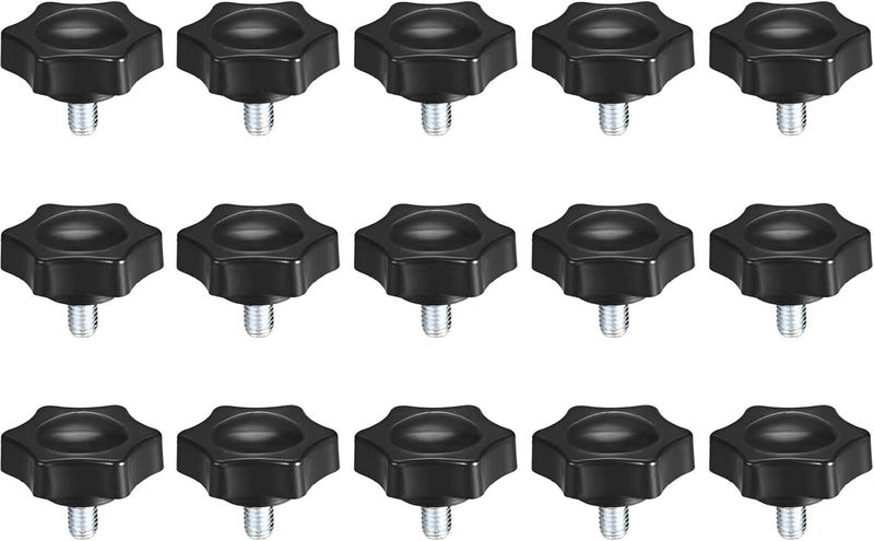 NACX M6 x 10mm Thread Clamping Knob, Thumb Screw, Star Hand Knob Tightening Screw Knob for Machinery, 15Pcs - Image 1