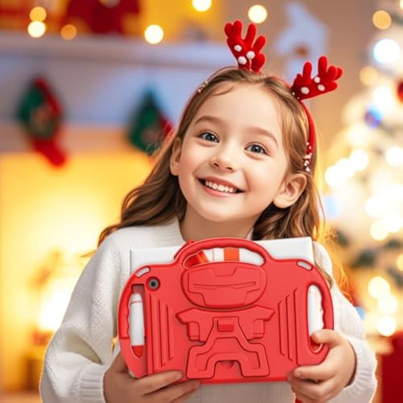 Kids Case for 10-inch Tablet with Shoulder Strap, Lightweight Shockproof Handle Cover for 10 Tablet(Not for Other Tablet), Brick Red - Image 5