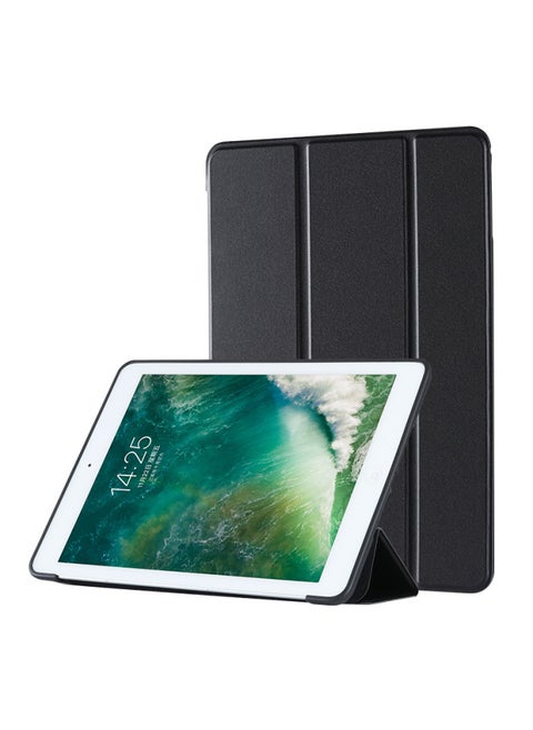 Suitable For IpadAir6 Protective Case 789 Generation Leather Case Air4/5 Soft Case Pro11 Three-fold One-piece Logo Can Be Printed-Color:Black-Applicable Model:Air3 Generation/Pro 10.5 Inch