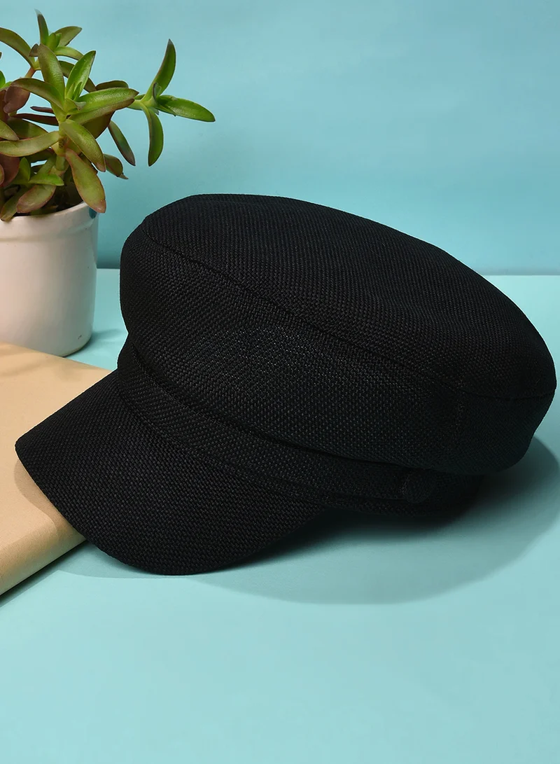 Haute Sauce Black Solid Bakerboy Hat